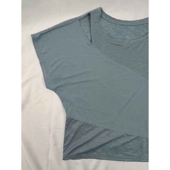 Lululemon No Inhibitions Cloud Blue Cropped Tee Cut Out Lightweight Sz 4 - Picture 6 of 13